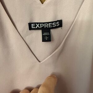 Express Soft Blush V-Neck Blouse